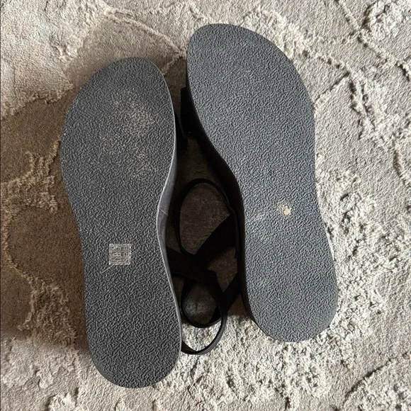 Eileen Fisher Dae Leather Wedge Sandal 8 Used - Picture 6 of 9